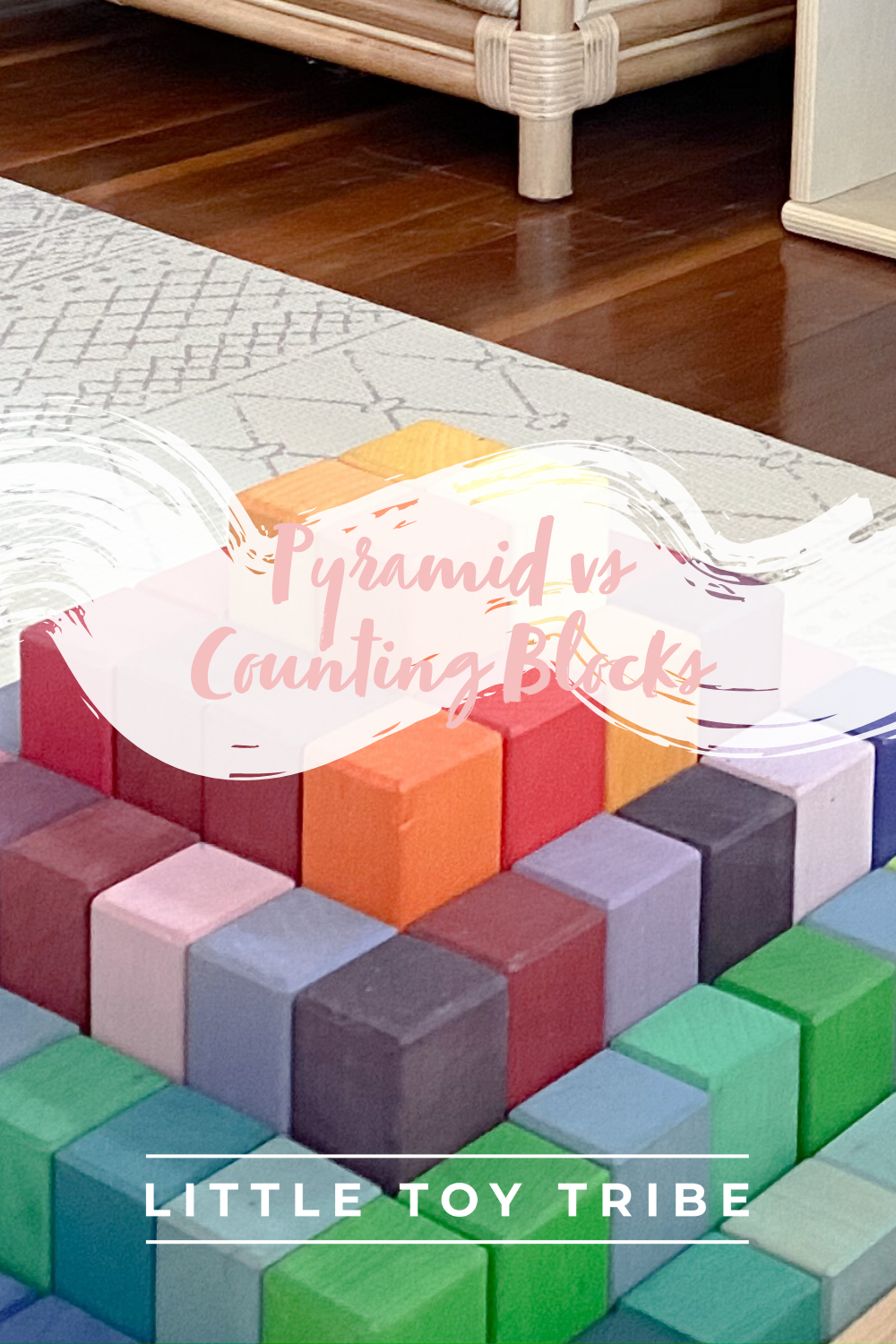 Grimms large stepped sales counting blocks