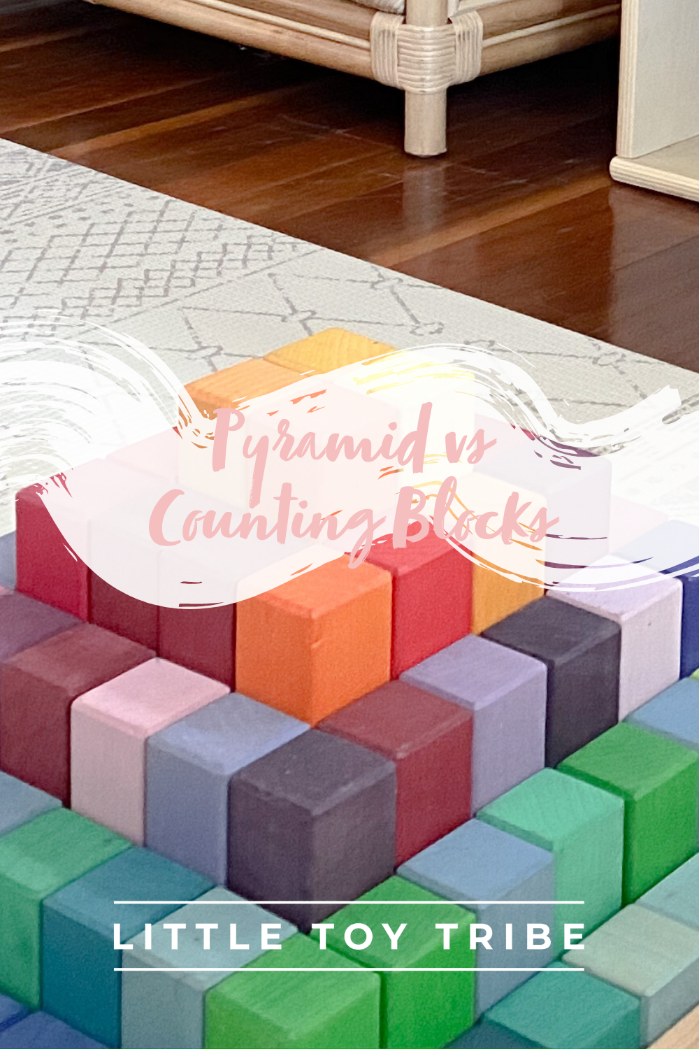 Large Stepped Pyramid vs. Large Stepped Counting Blocks