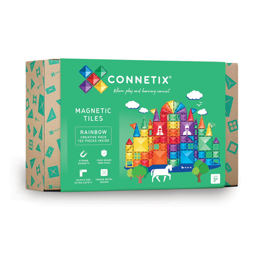 Rainbow Connetix Tiles - 102 Piece Creative Pack