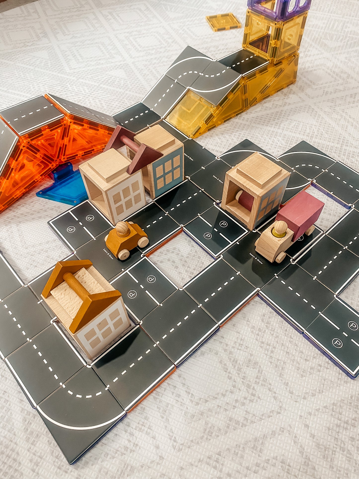 Magnetic Tile Topper - Road Pack