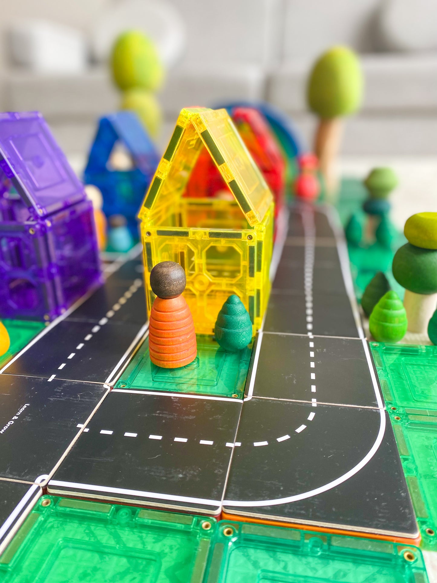 Magnetic Tile Topper - Road Pack