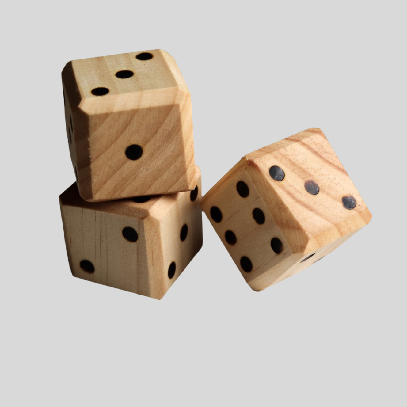 2 Chunky Wooden Dice