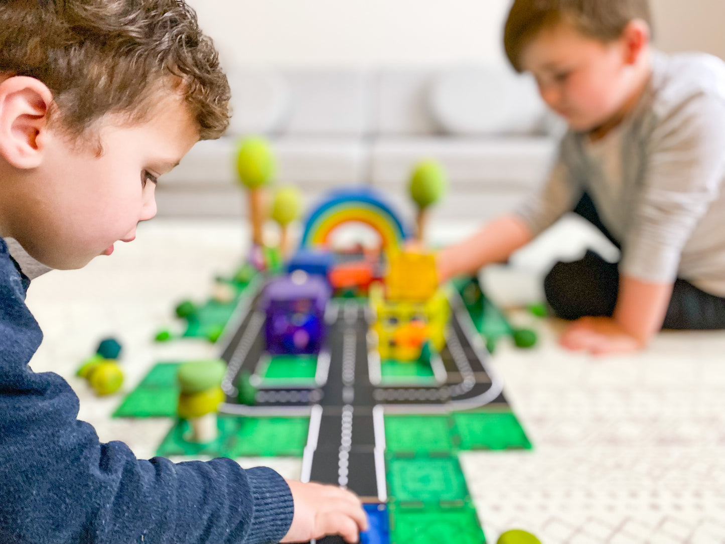 Magnetic Tile Topper - Road Pack