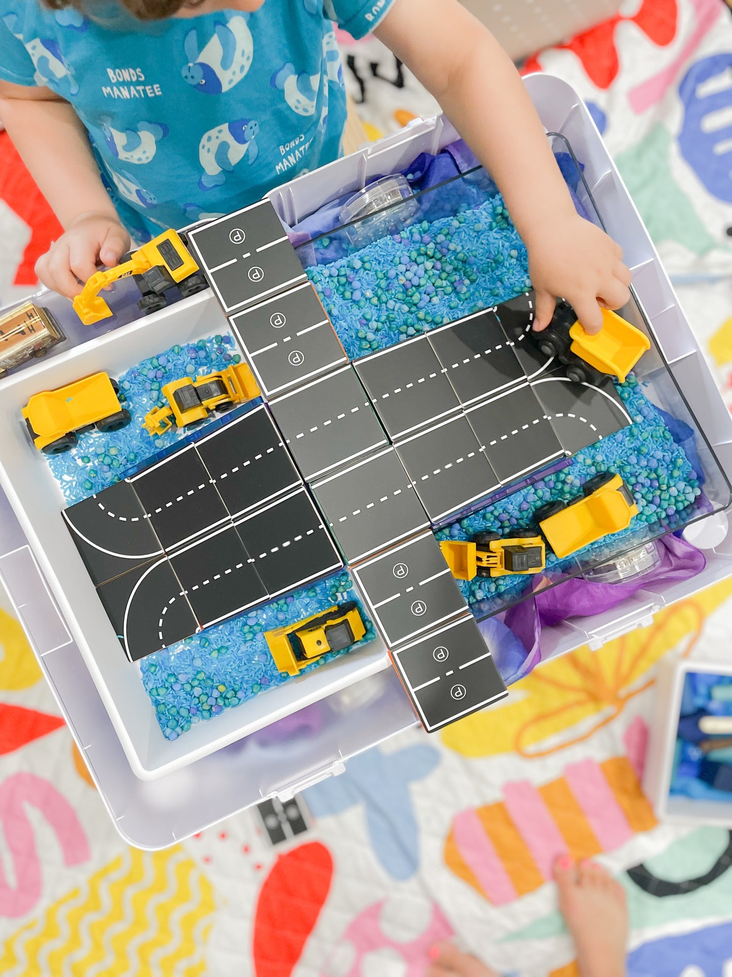Magnetic Tile Topper - Road Pack