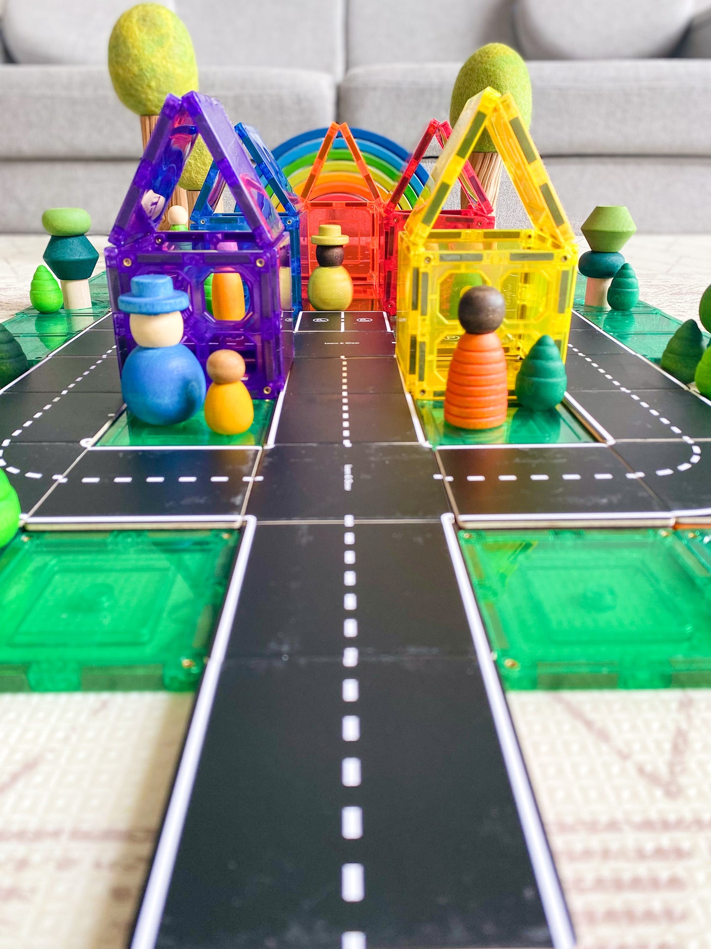 Magnetic Tile Topper - Road Pack
