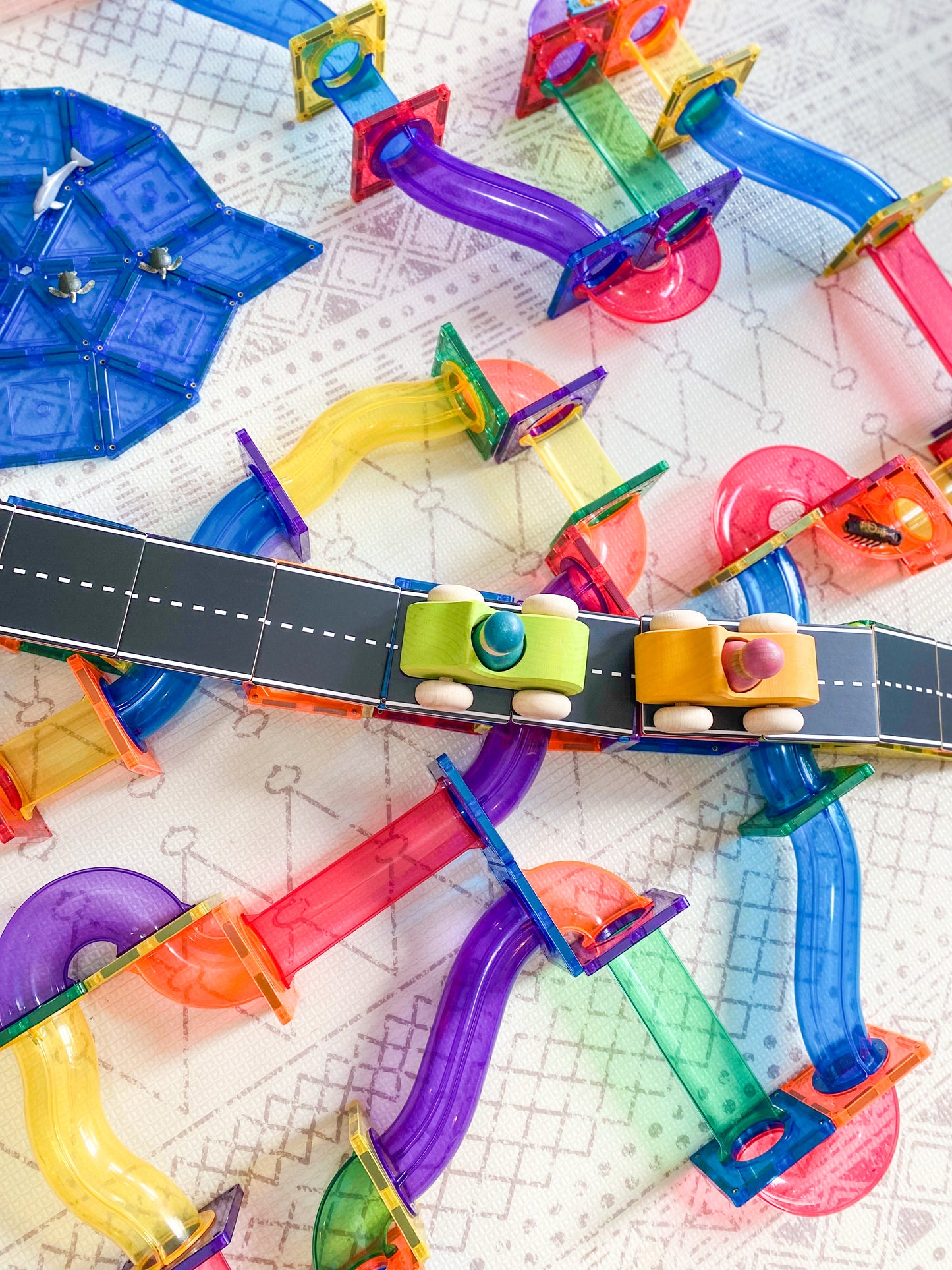Magnetic Tile Topper - Road Pack