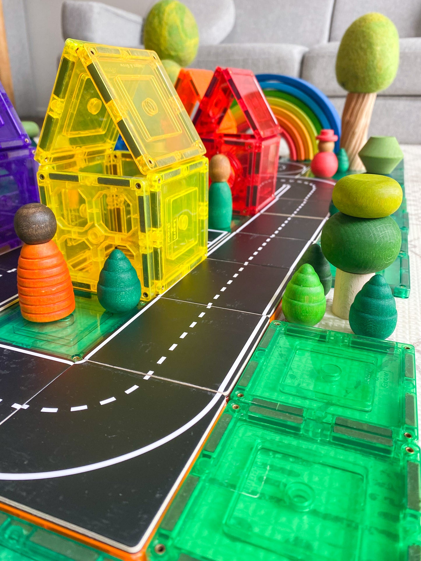 Magnetic Tile Topper - Road Pack