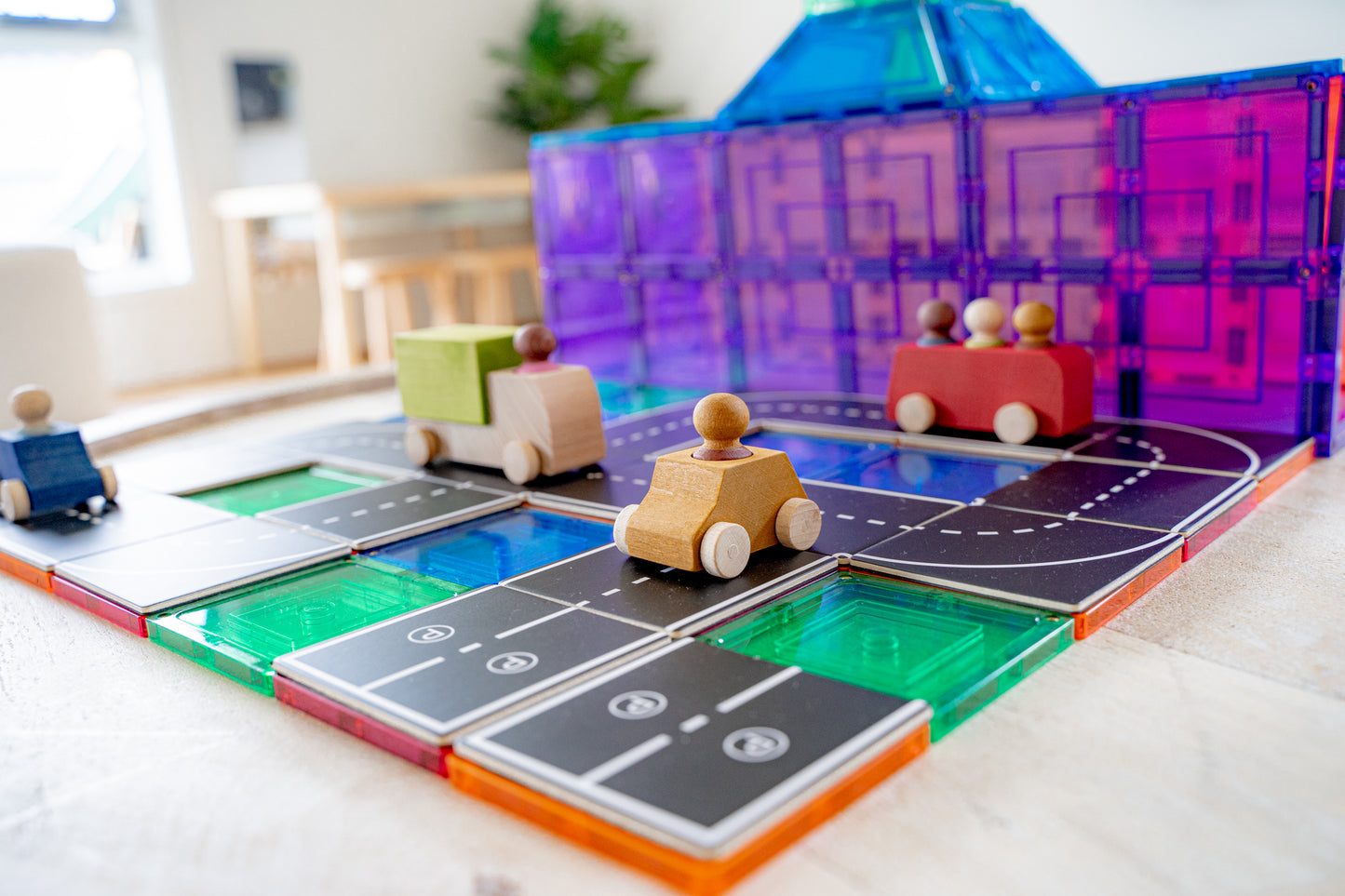 Magnetic Tile Topper - Road Pack