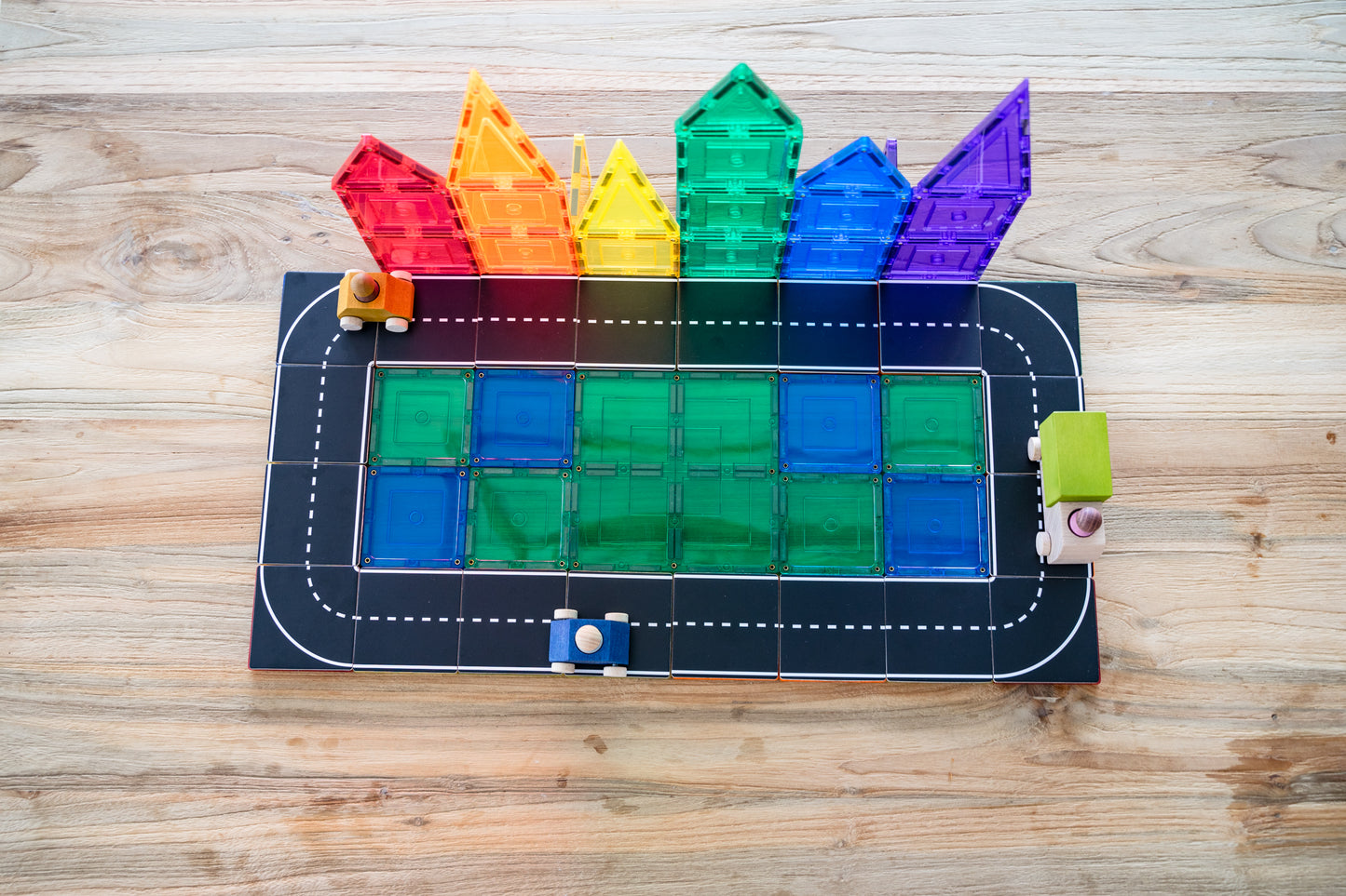 Magnetic Tile Topper - Road Pack