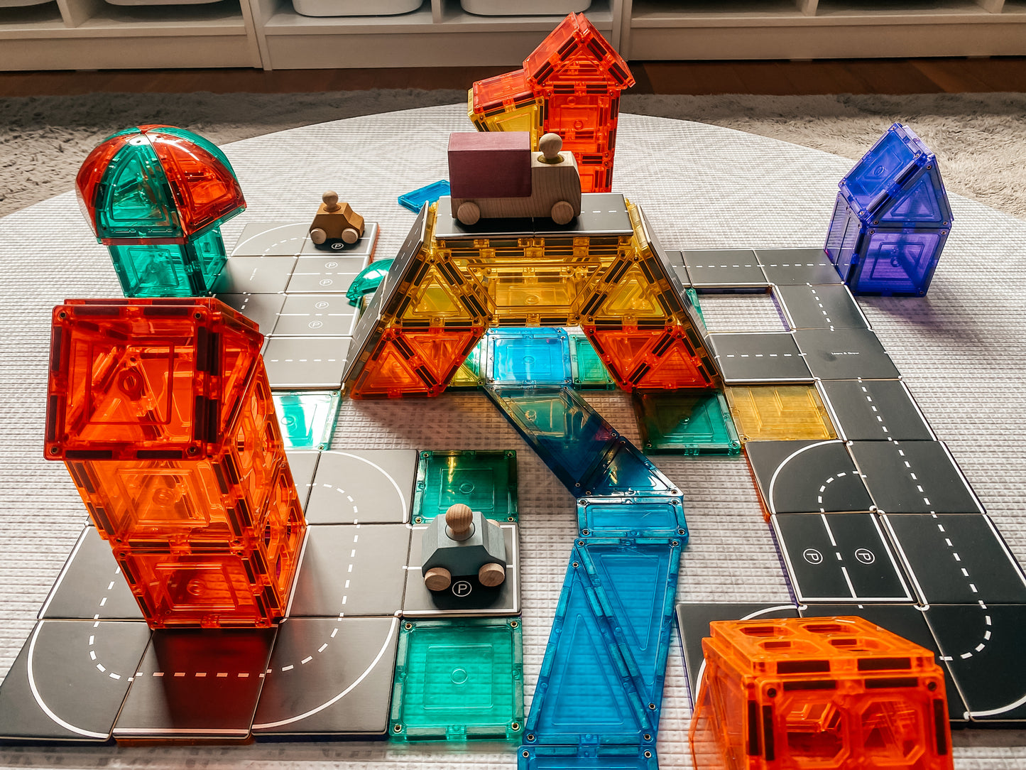 Magnetic Tile Topper - Road Pack