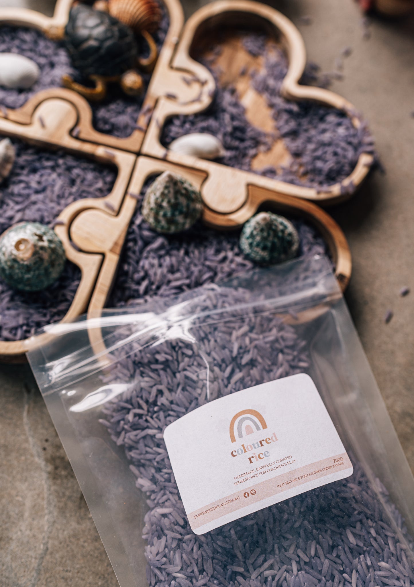 Coloured Rice Sensory Base - 1kg