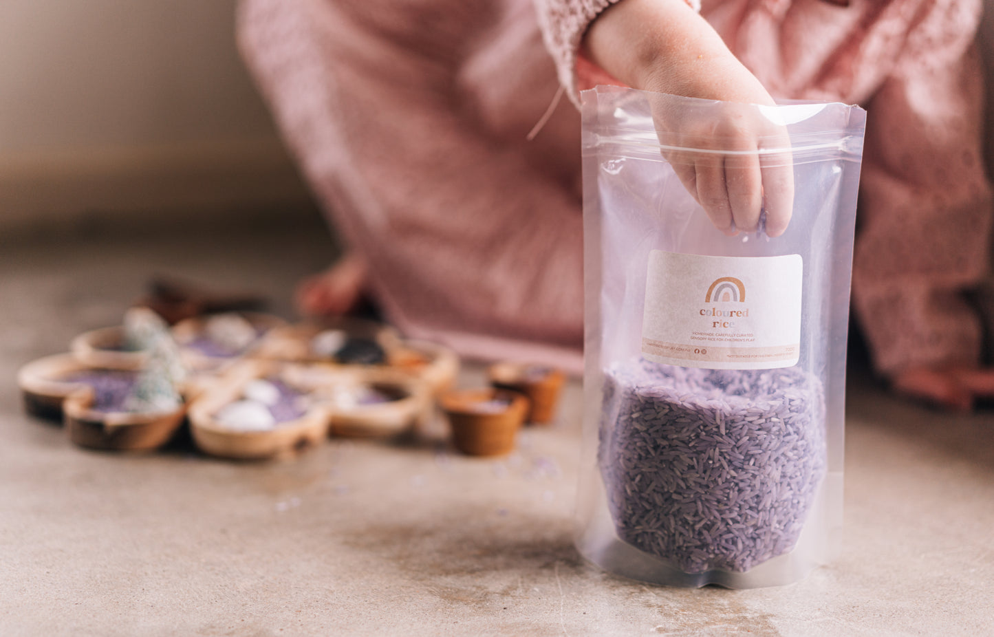Coloured Rice Sensory Base - 1kg