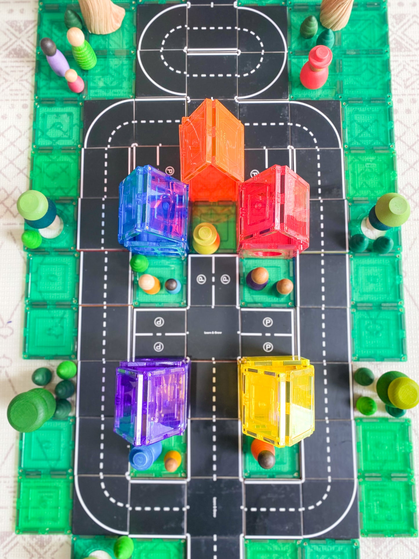 Magnetic Tile Topper - Road Pack