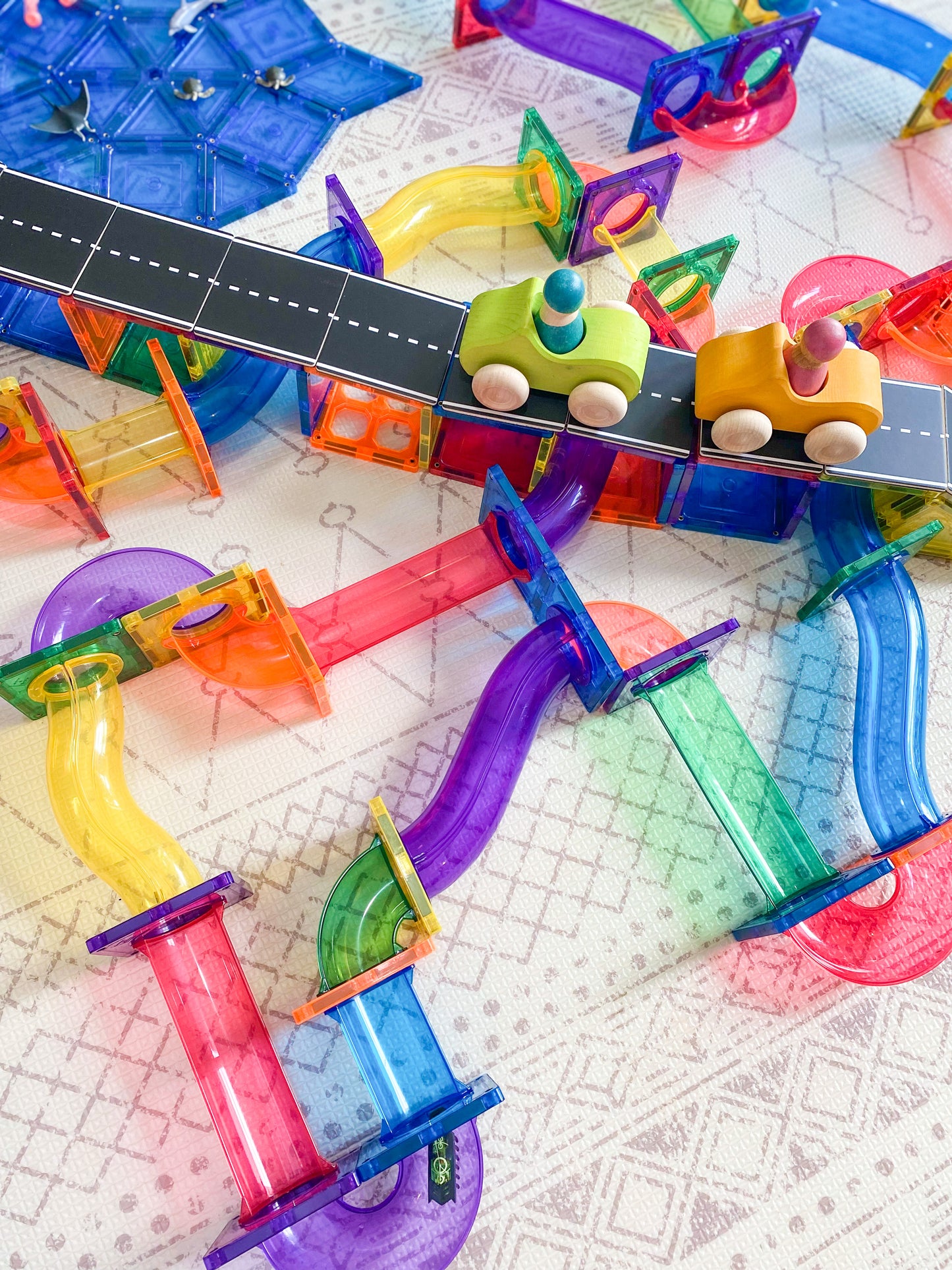 Magnetic Tile Topper - Road Pack