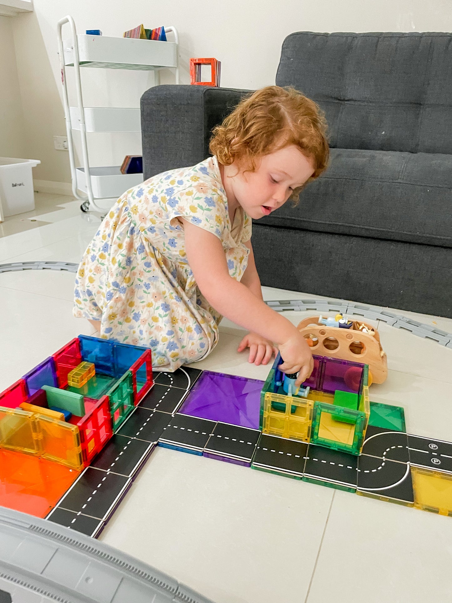 Magnetic Tile Topper - Road Pack
