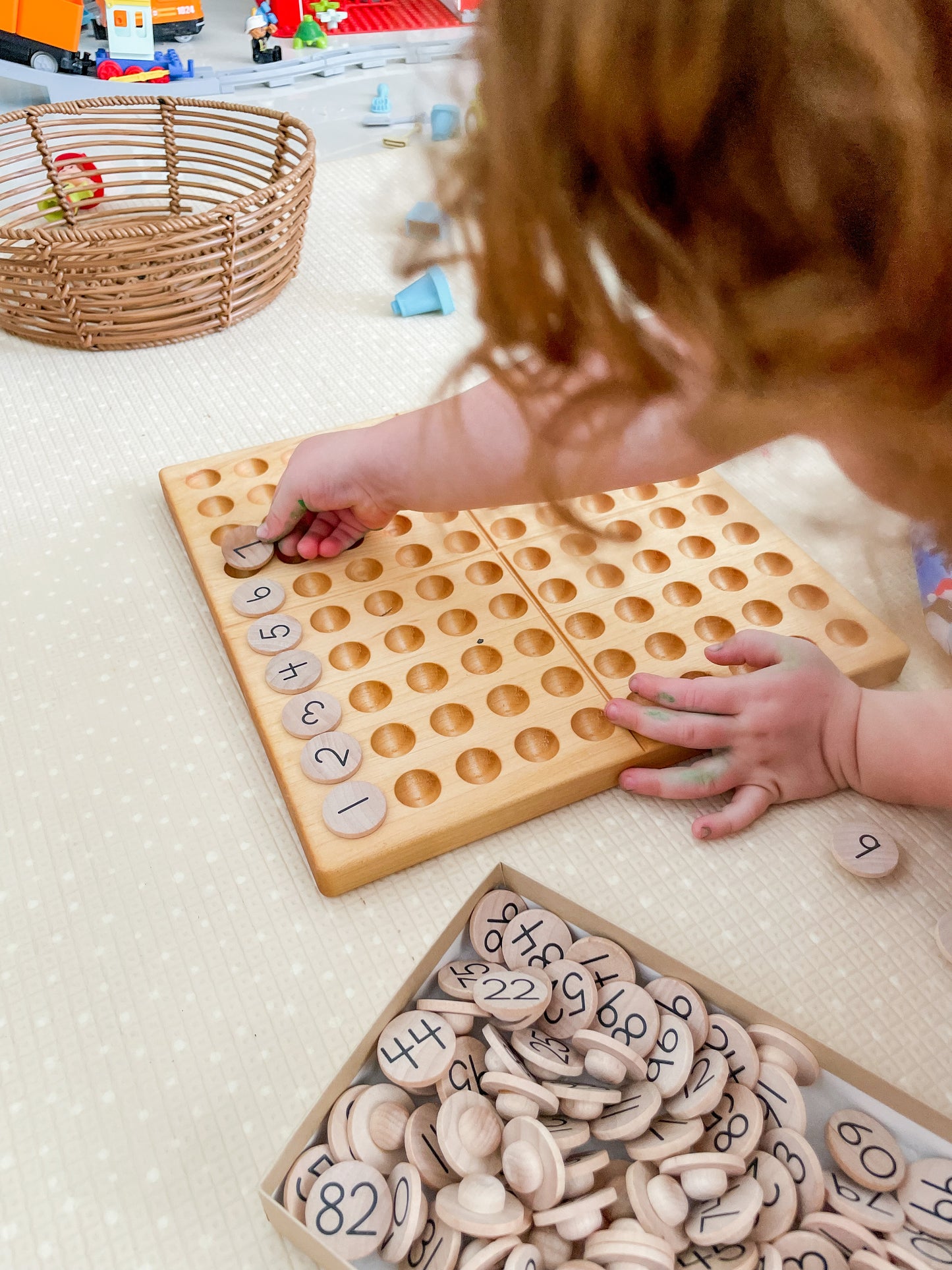 Hundreds Board with Wood Balls