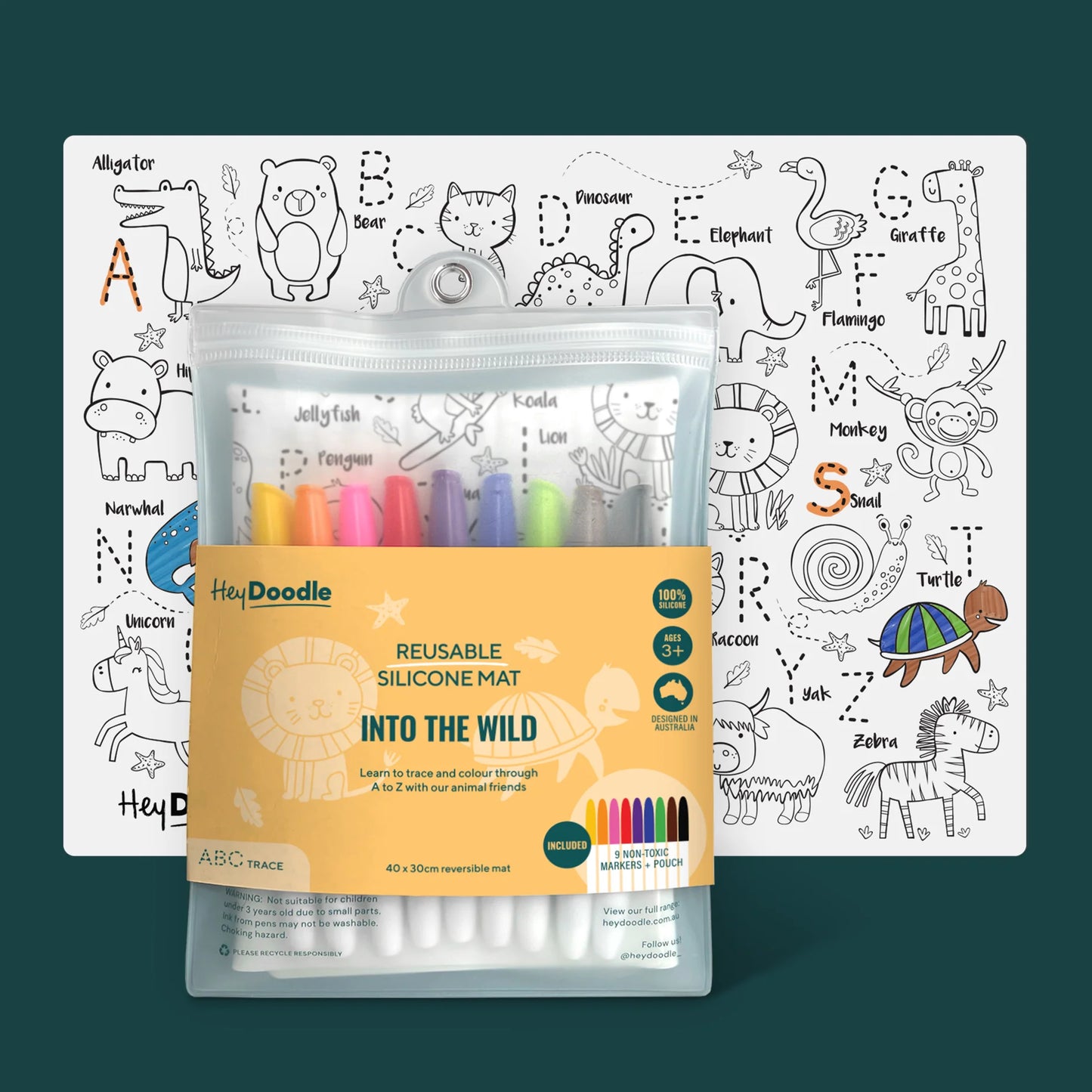 Colouring and Doodle Mat - Into The Wild