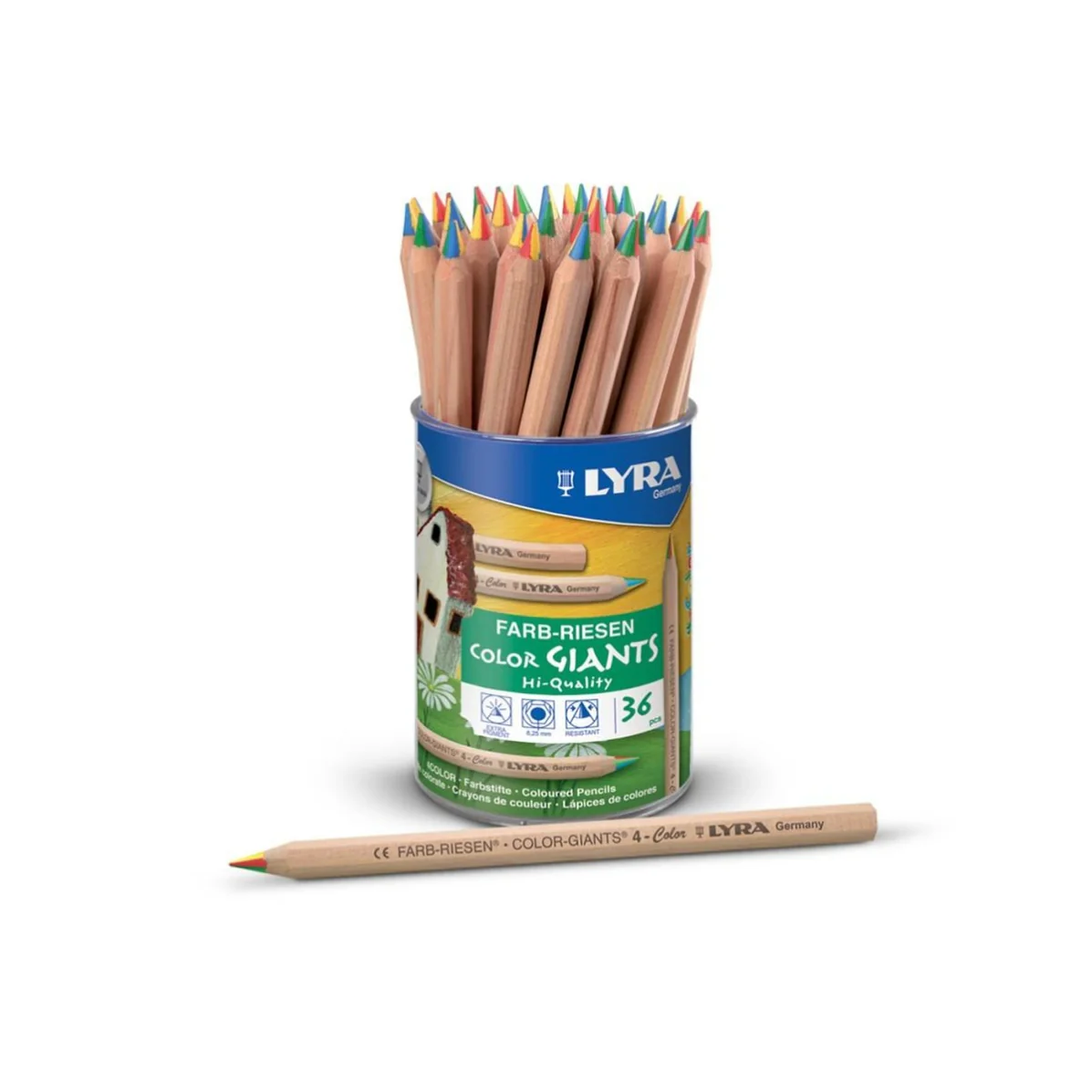 Lyra Giants Colouring Pencil - Single 4 Colour Rainbow