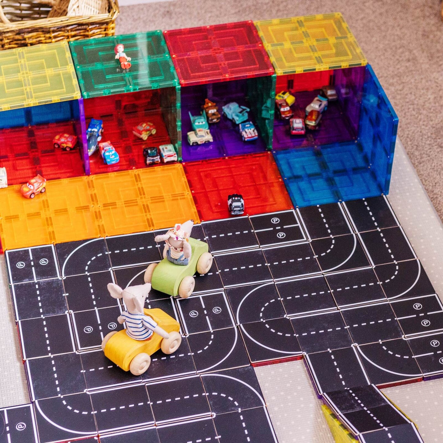 Magnetic Tile Topper - Road Pack