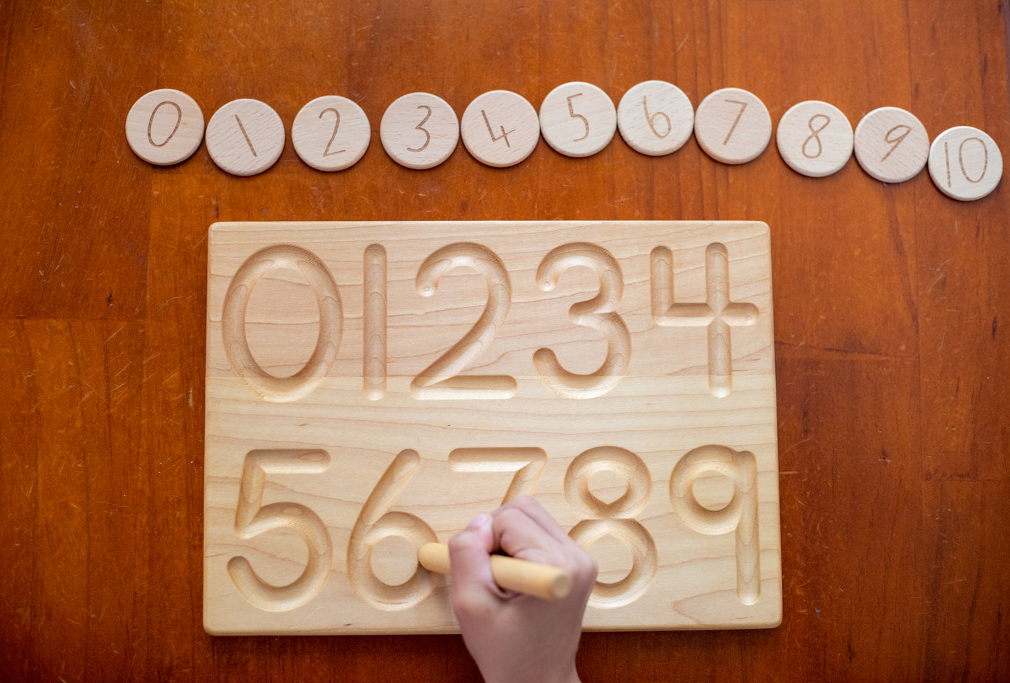 Wooden Number Dots