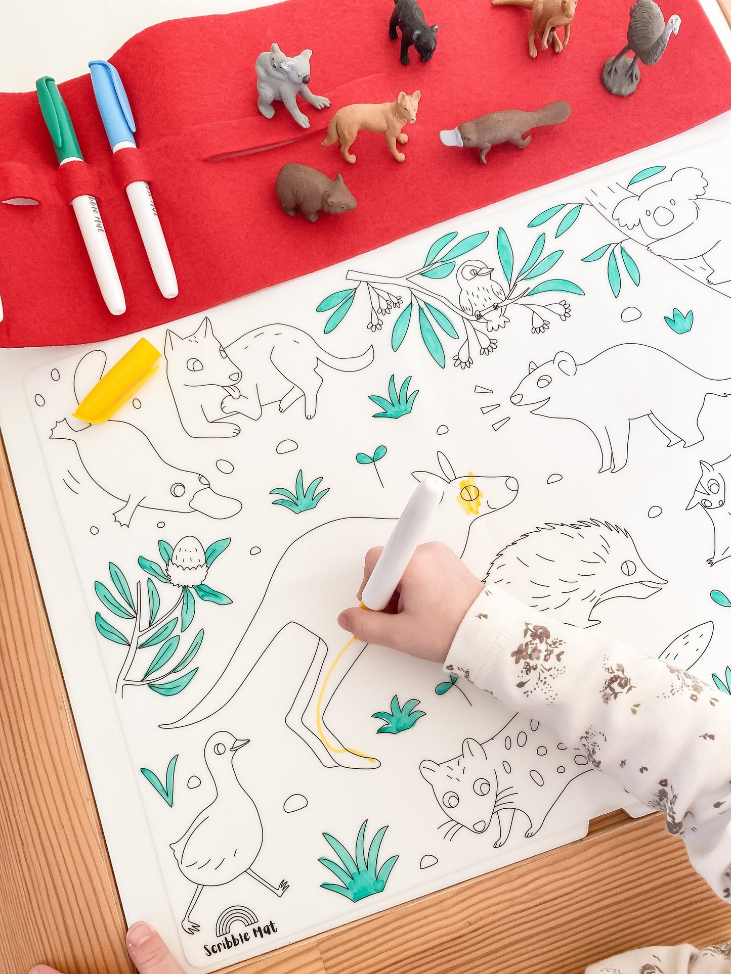 Reusable Scribble Mat - Baby Australian Animals