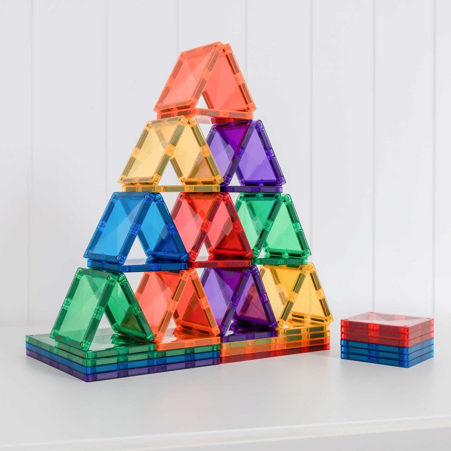 Rainbow Connetix Tiles - 42 Piece Square Pack