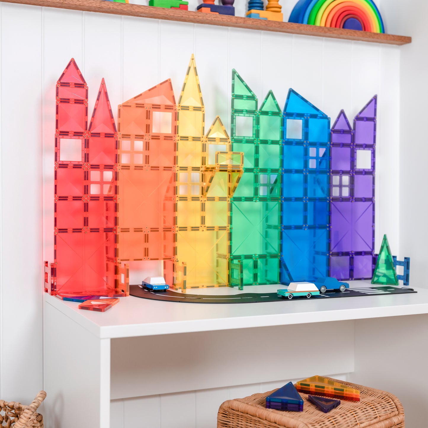 Rainbow Connetix Tiles - 102 Piece Creative Pack