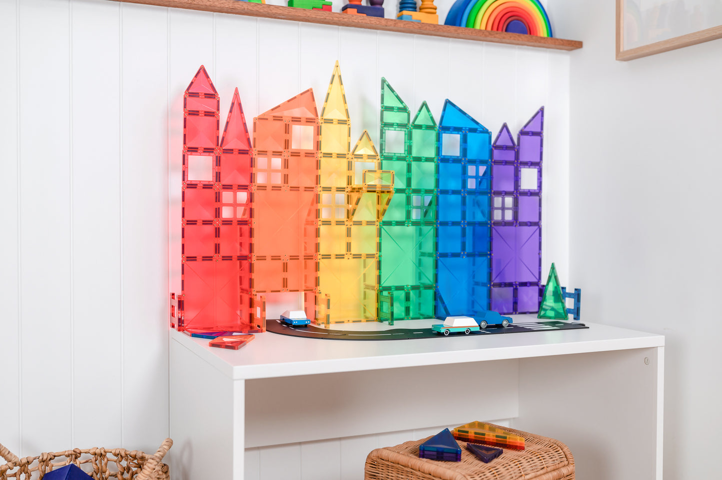 Rainbow Connetix Tiles - 102 Piece Creative Pack