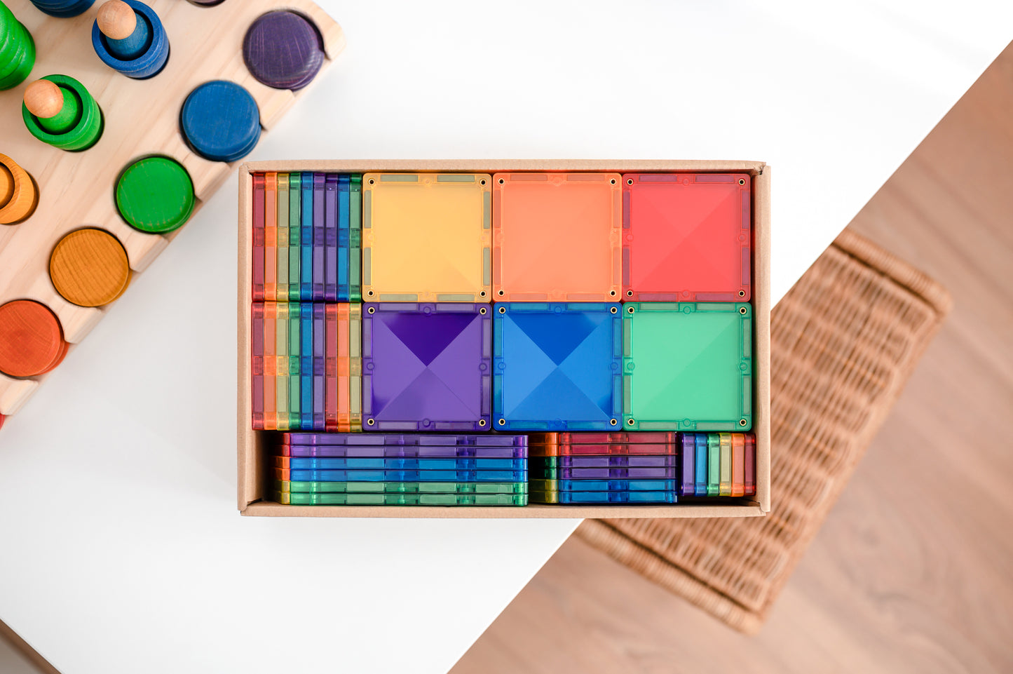 Rainbow Connetix Tiles - 102 Piece Creative Pack