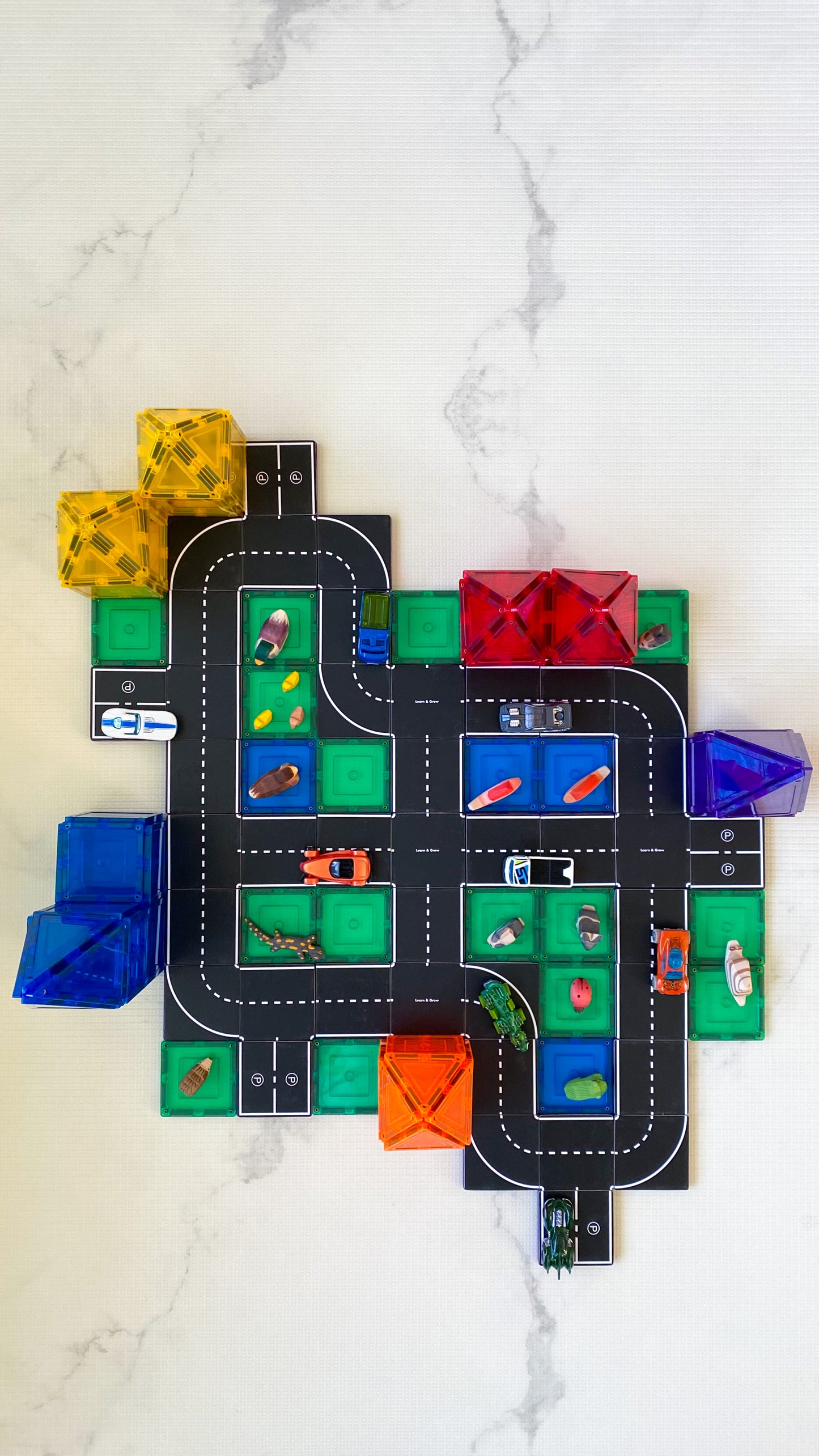 Magnetic Tile Topper - Road Pack