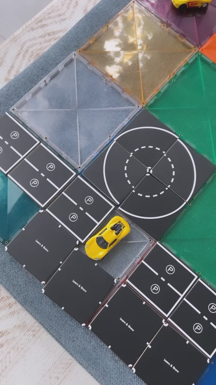 Load and play video in Gallery viewer, Magnetic Tile Topper - Road Pack