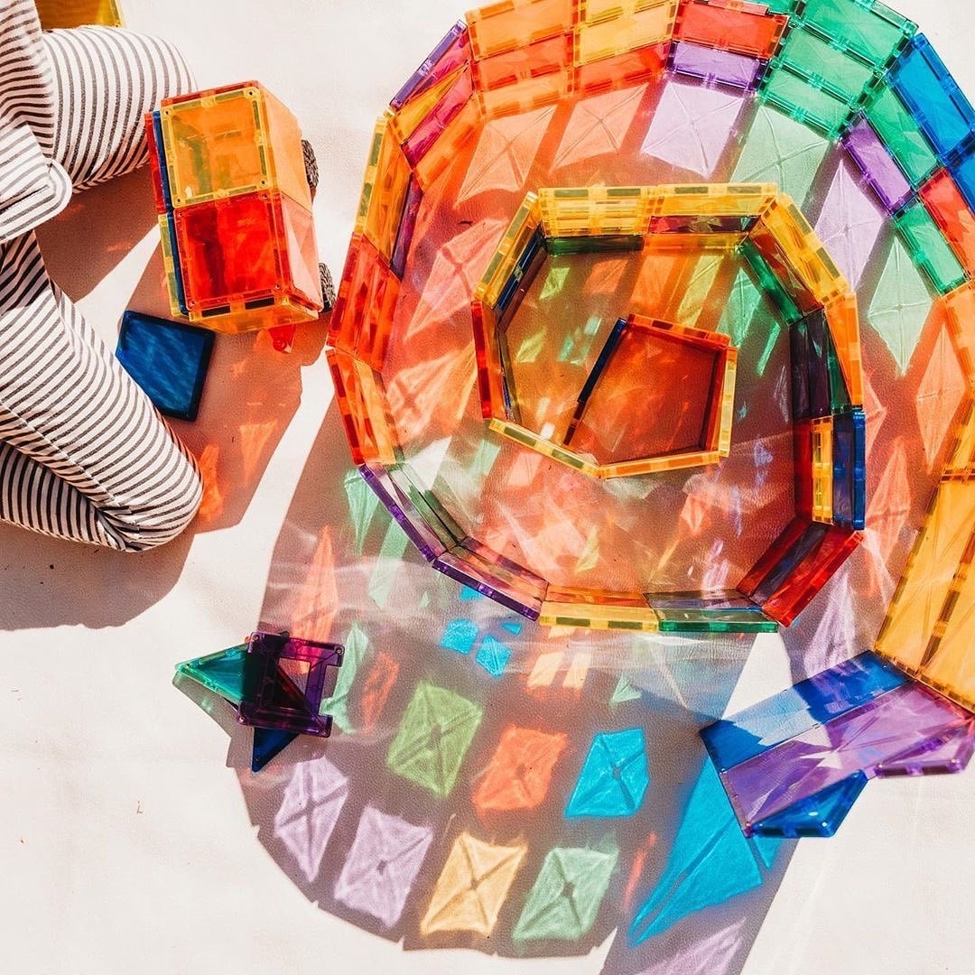 Rainbow Connetix Tiles - 102 Piece Creative Pack