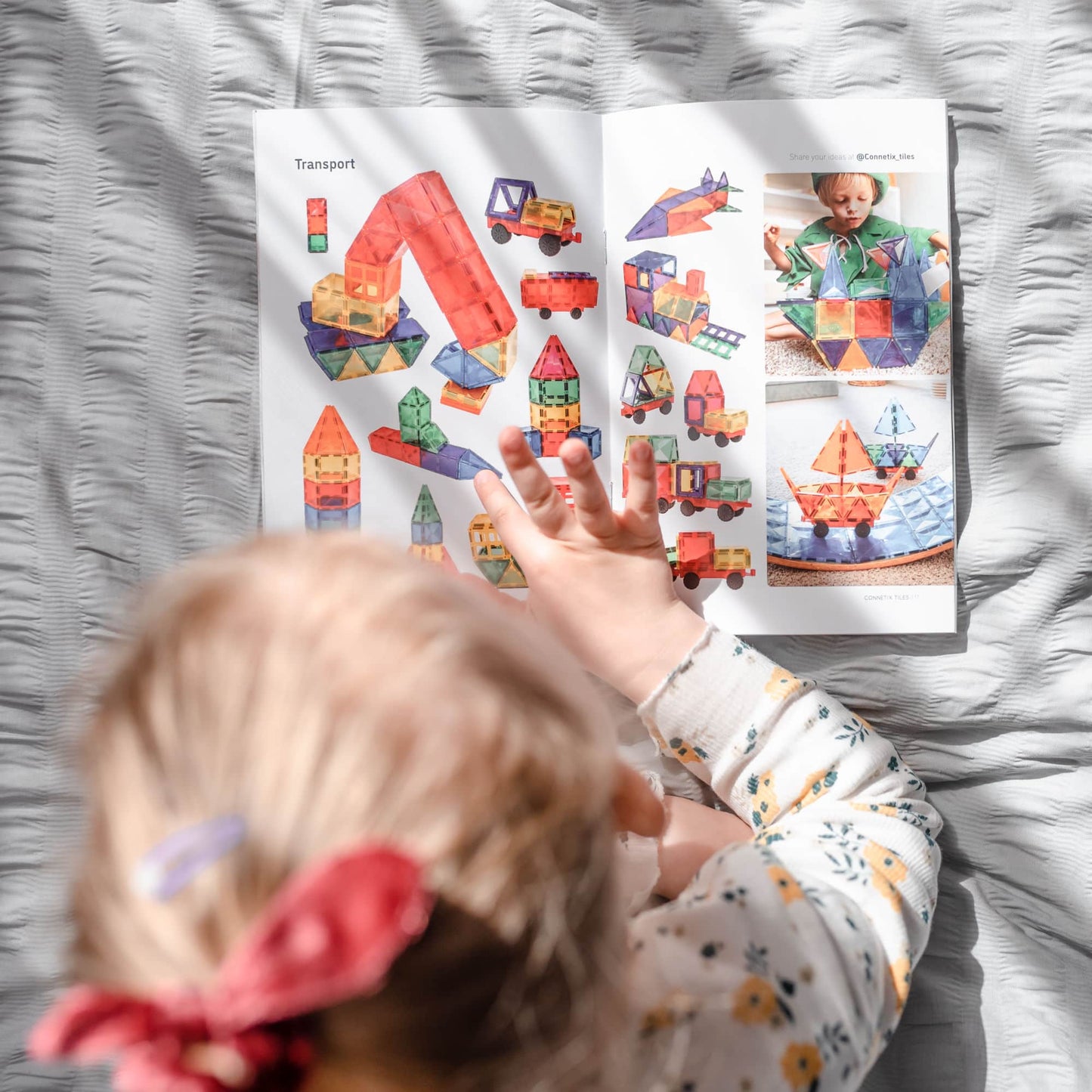 Rainbow Connetix Tiles - 42 Piece Square Pack