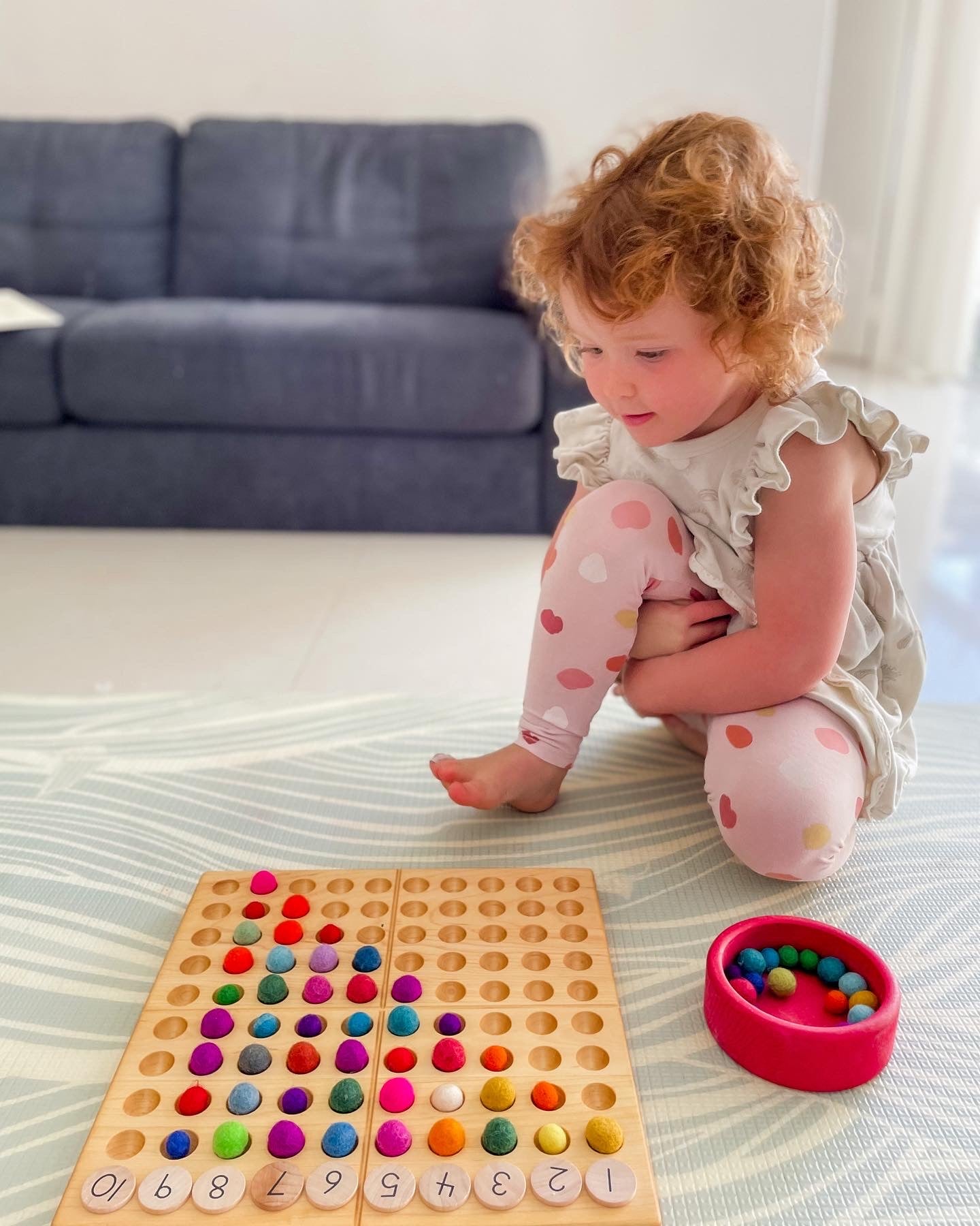 Hundreds Board with Wood Balls