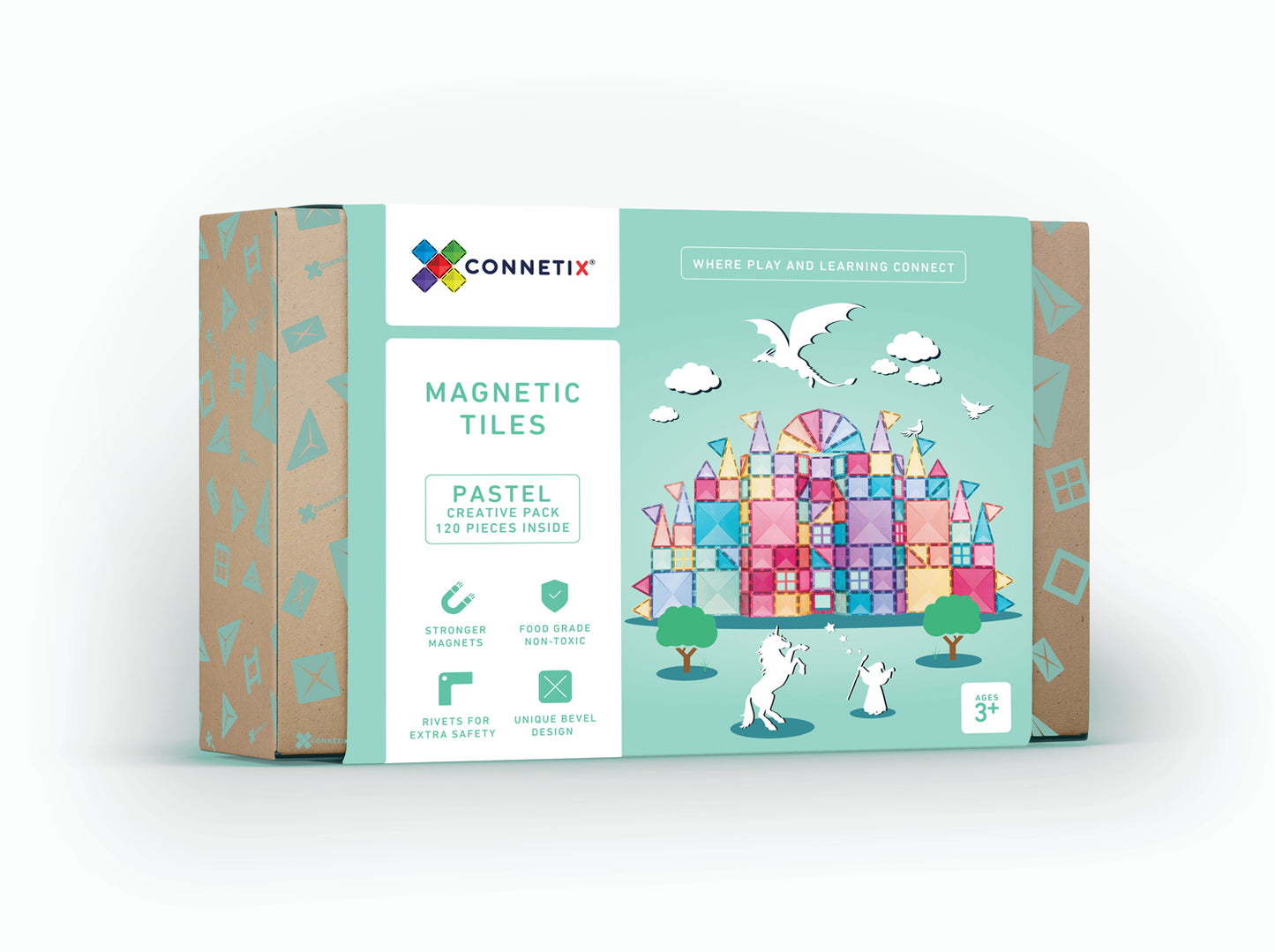 Pastel Connetix Tiles - 120 Piece Creative Pack