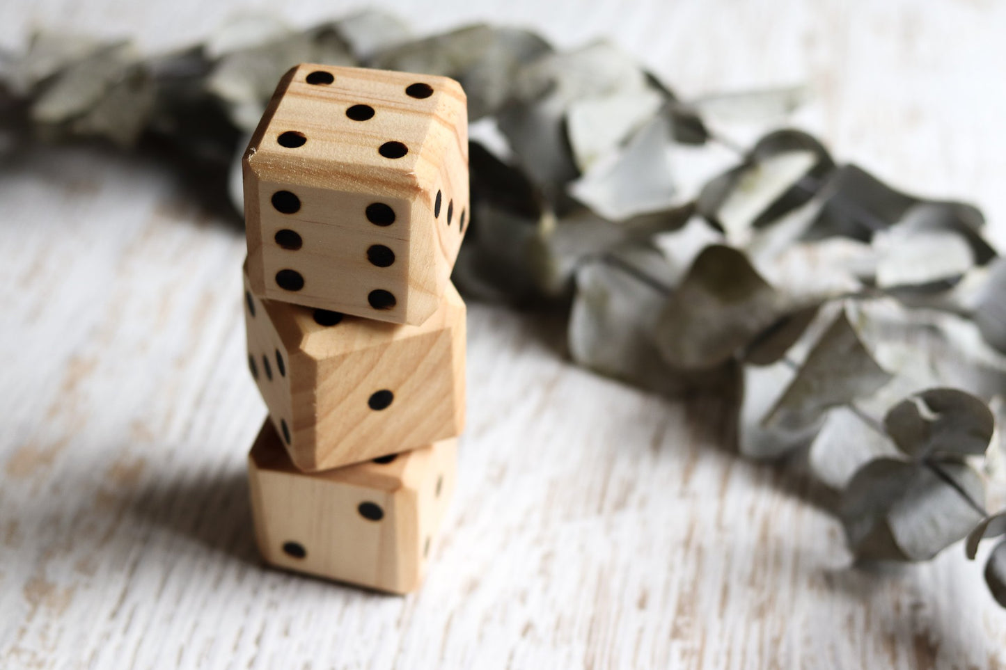 2 Chunky Wooden Dice