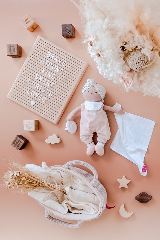 Baby with Knitted Carry Cot