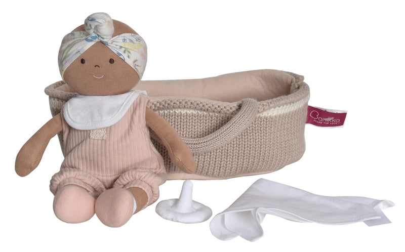 Baby with Knitted Carry Cot