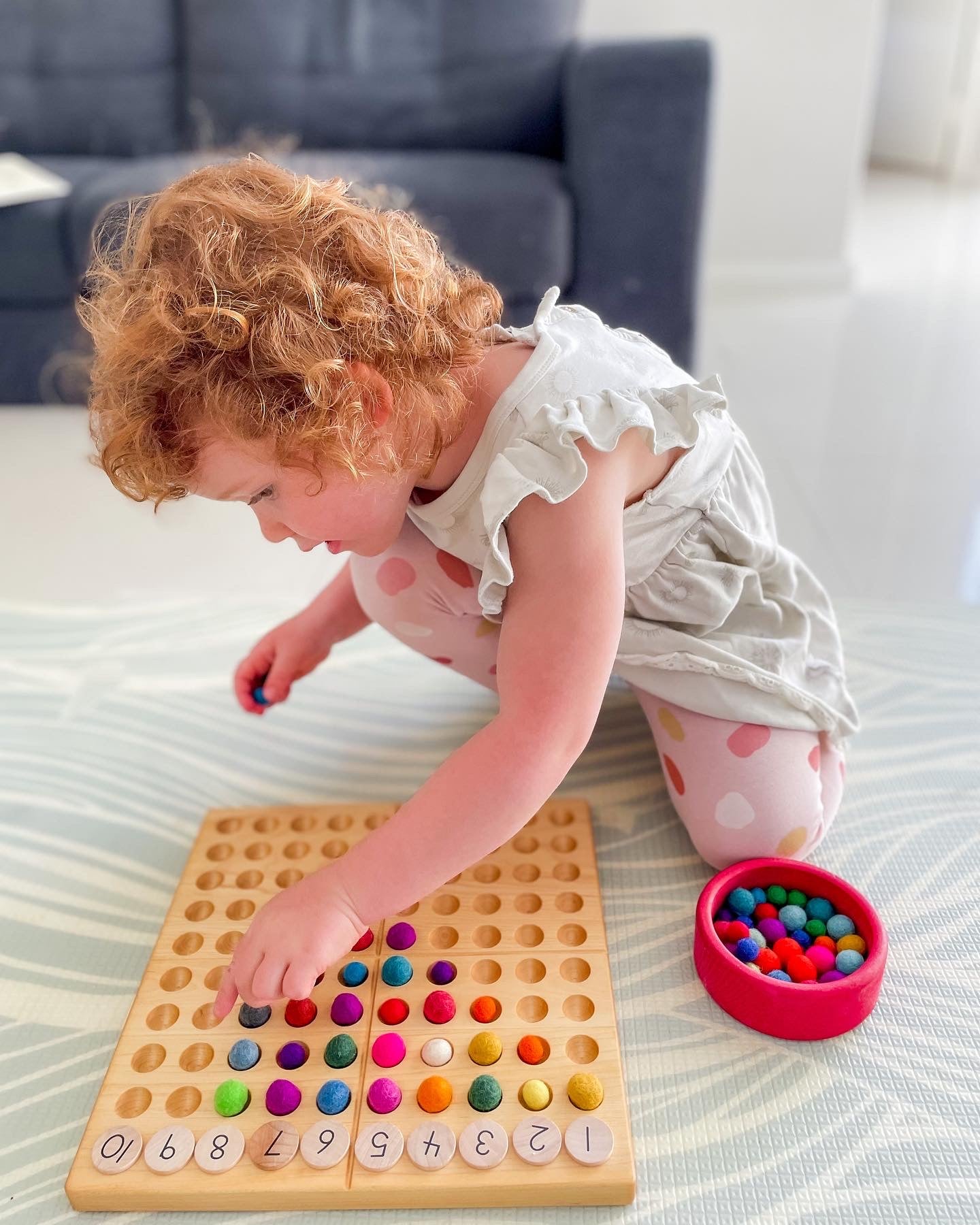 Hundreds Board with Wood Balls
