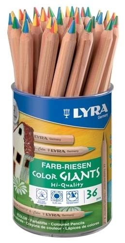 Lyra Giants Colouring Pencil - Single 4 Colour Rainbow