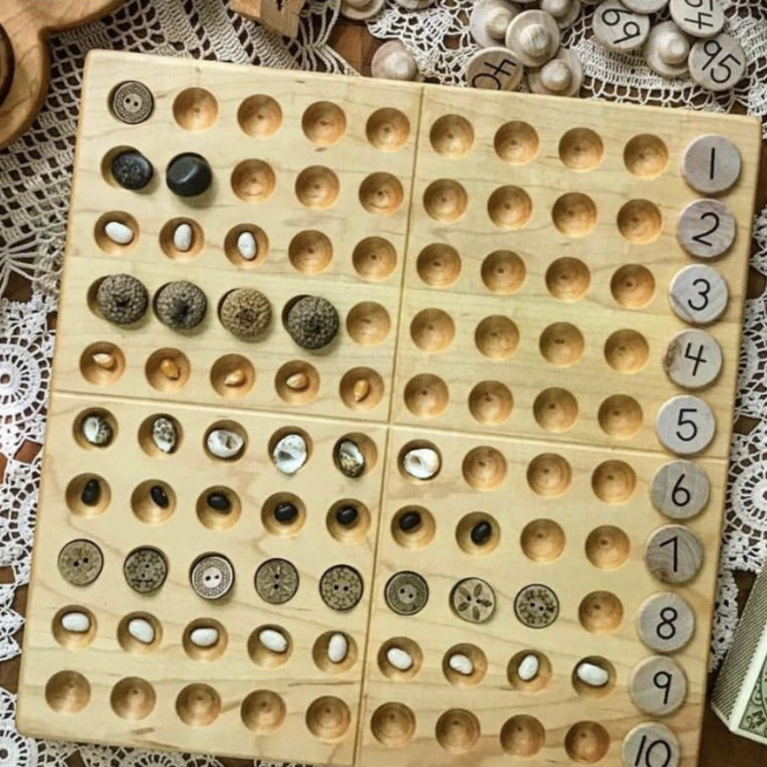 Hundreds Board with Wood Balls