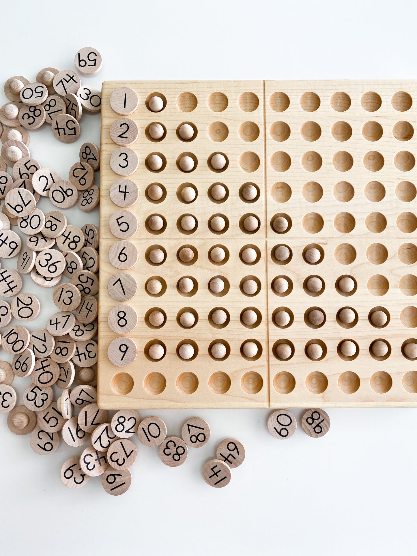 Hundreds Board with Wood Balls