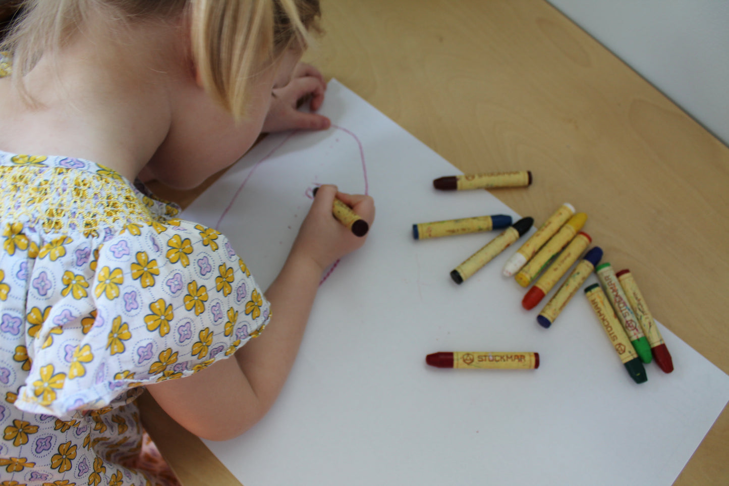 Stockmar wax crayons little toy tribe