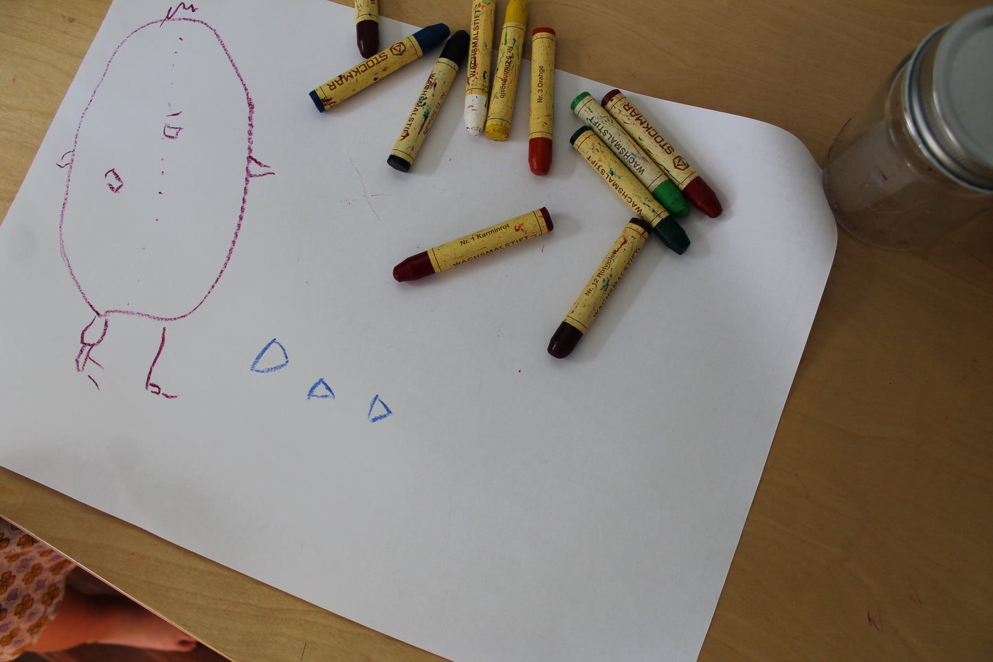 Stockmar wax crayons little toy tribe