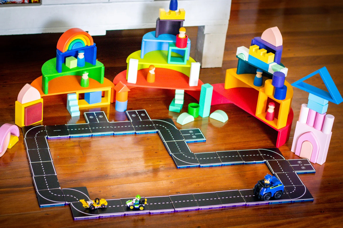 Magnetic Tile Topper - Road Pack