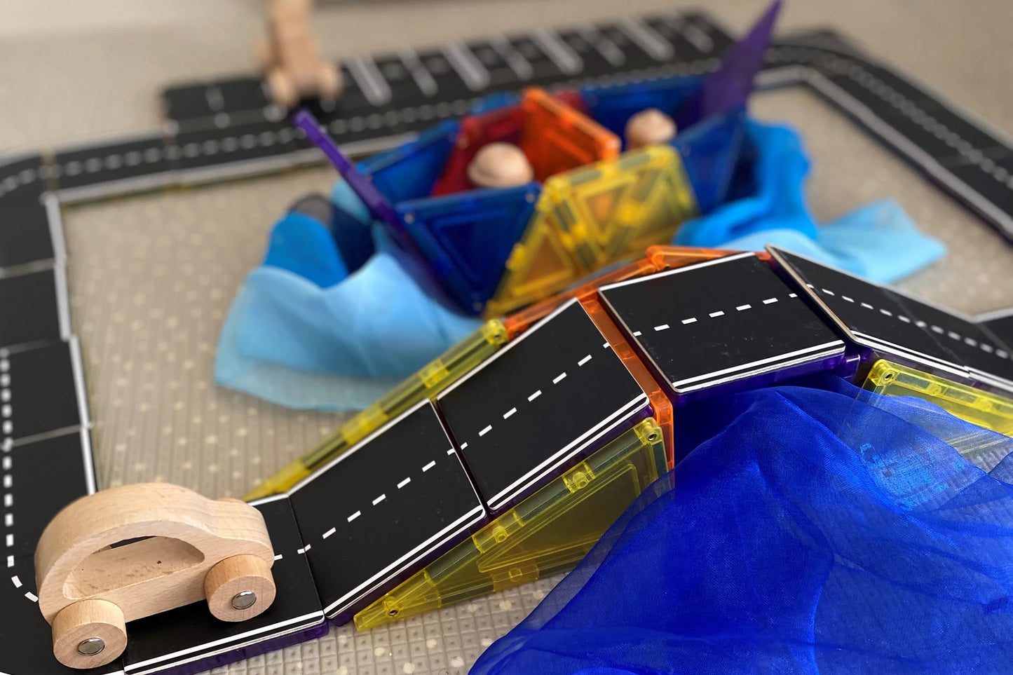 Magnetic Tile Topper - Road Pack