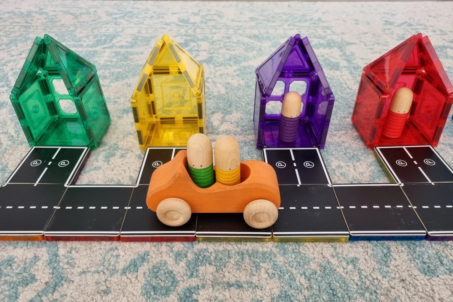 Magnetic Tile Topper - Road Pack