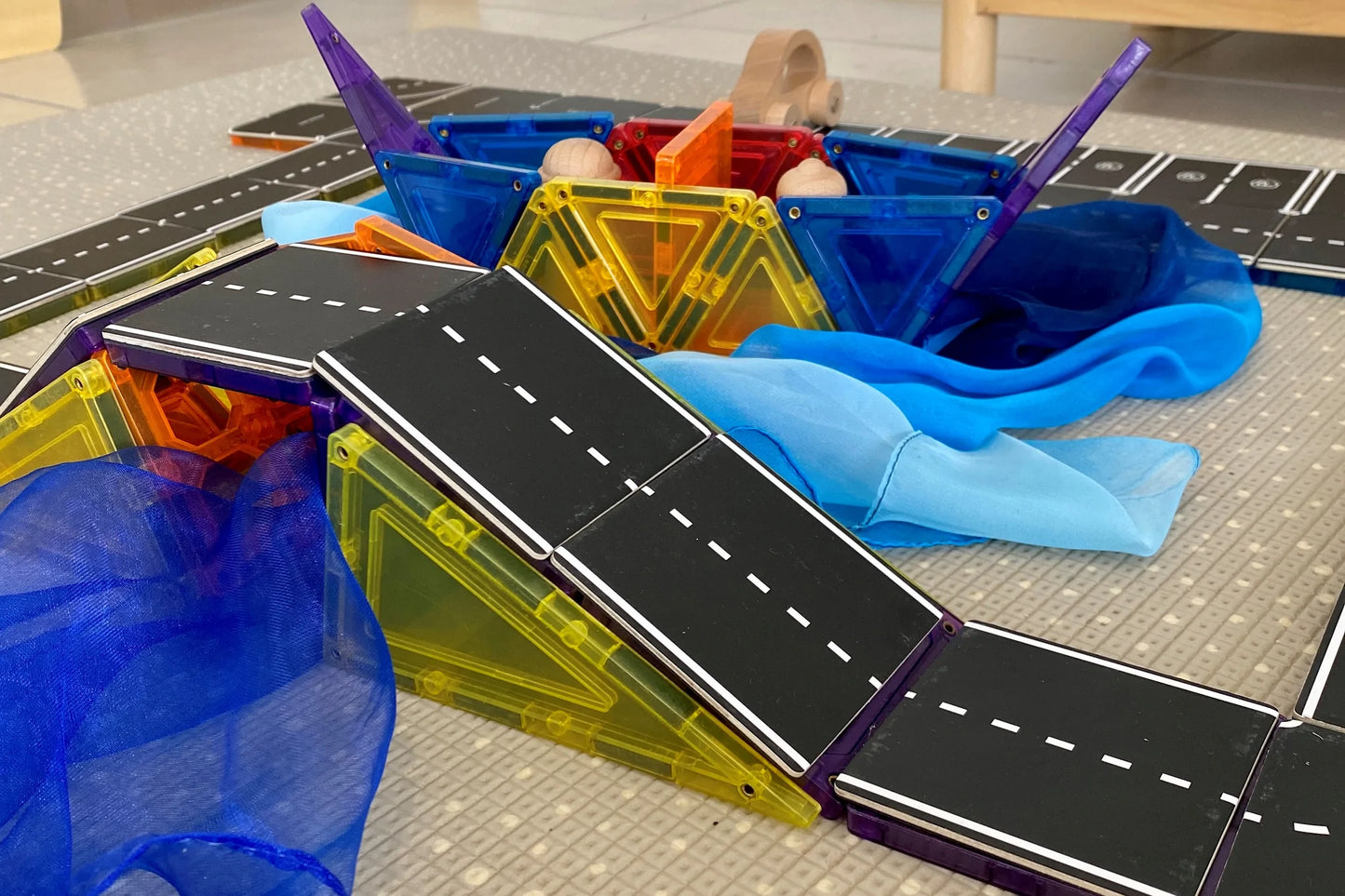 Magnetic Tile Topper - Road Pack