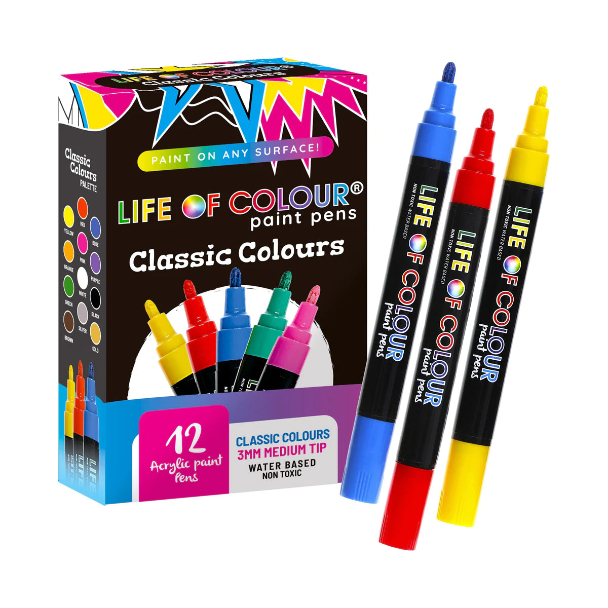 Acrylic Paint Pens - 3mm Medium Tip