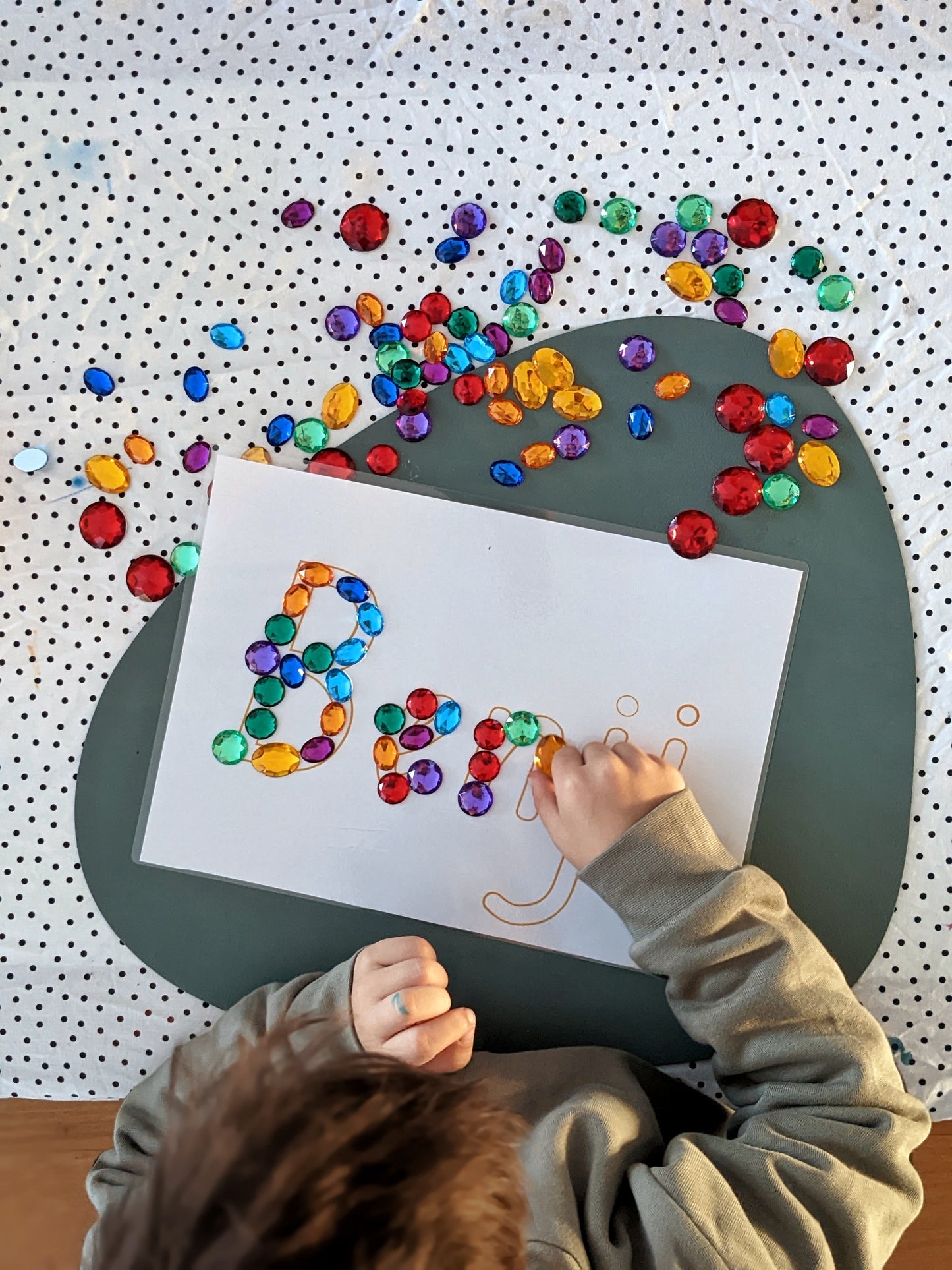 Grimm's 100 Small Acrylic Glitter Stones